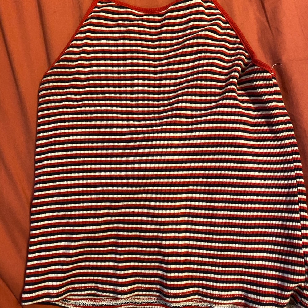 Red white and blue halter top